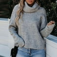 thumbnail image 5 of 2026 ! JINMGG 2026 Fall Winter Plus Size Sweaters for Women, and Winter Women's Casual Turtleneck Pullover Blouse Knitting Backless Long Sleeve Solid Tops Sweaters, 5 of 8