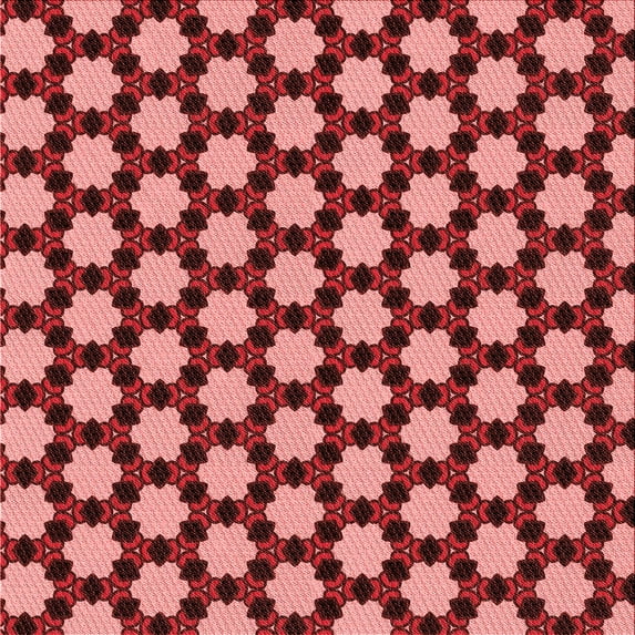 Ahgly Company Indoor Square Patterned Pastel Red Pink Area Rugs, 5' Square