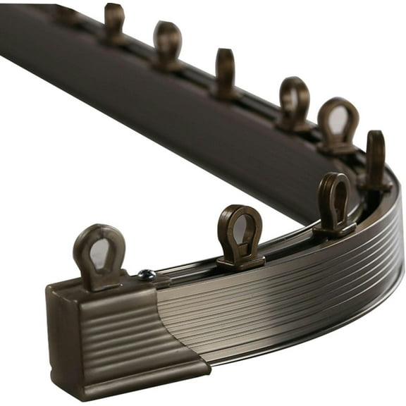 GXCZ Curtain Rods For Windows Curved Curtain Rail With Installation Hardware, Rv Curtain Track System Room Divider Diy Bendable Ceiling Track, Suitable For Bathroom, Hospital, Camper(90cm/3ft)