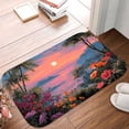 thumbnail image 5 of 1pc Sunset over Seaside Absorbent Non-Slip Bathroom Thickened Flannel Rug Decor,Soft,Quick Drying,Suitable For Indoor/outdoor Use,Bathrooms,Bedrooms,Kitchens,Terrace,Laundry Rooms,16"x24", 5 of 9