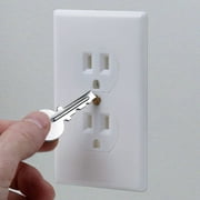 Meridian Point White Hidden Wall Outlet Safe Electrical Outlet