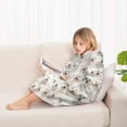 thumbnail image 4 of Shih Tzu Dog Blanket Hoodies for Kids 6-13YR Oversize Wearable Blanket Hoodies for Boys Girls Teens, 4 of 7