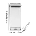 thumbnail image 3 of Transparent Airtight Kitchen Storage Jar, Pressed Storage Box, Food Storage Container for Grains, Snacks, Dried Goods, Pantry Organization, Stackable Storage Box for Kitchen Cabinets, 3 of 6