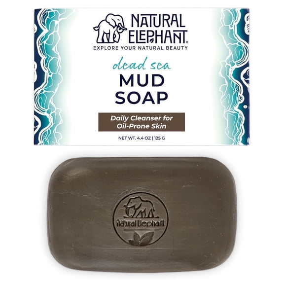 Natural Elephant Dead Sea Mud Soap Bar | Mineral-Rich Face & Body Cleanser with Natural Dead Sea Minerals | 4.4 oz (125 g)