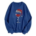 thumbnail image 4 of Amzcrzy Chandail de Noël pour Femmes Mode Manches Longues Col Rond T-Shirt Impression Verre de Vin Rouge Ample Grande Taille Chandail Tops, 4 of 4