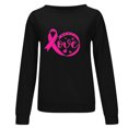thumbnail image 4 of Lolmot Breast Cancer Sweatshirts for Women Pink Ribbon Sunflower Graphic Long Sleeve Hoodless Sweatshirts Crewneck Soft Cozy Pullover Blouses Tops, 4 of 4