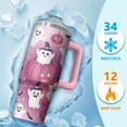 thumbnail image 4 of Halloween Tumbler, Skull Pumpkin Cup 30oz with Handle and Straw Lid, Insulated Gift Travel Mug for Hot Cold Drinks, 4 of 5