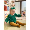 thumbnail image 6 of RUINIXCW Infant Girl Outfit Puff Long Sleeve Square Neck Bubble Romper and Headband, 6 of 8