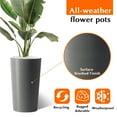 thumbnail image 4 of Olurrisa 2 Pack Tall 21.7 in Planters for Outdoor Plants Modern Tall Square Planter Box Indoor Outdoor Porch Patio Flower Pot Modern Big Tapered Matte Tree Flower Pot for Garden, (Grey), 4 of 10