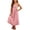 00-Pink357, variant on WOYY Girls Sleeveless Pinafore Dress Casual Loose Pocket Long Overall Dress, Black, Sizes 5-14