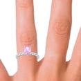 thumbnail image 5 of Diamond-Capitals 1.30 Ct Wonderful Natural Diamond Pink Sapphire Gemstone Proposal Ring for Ladies in Solid 14K White Gold Size 8.5, 5 of 8