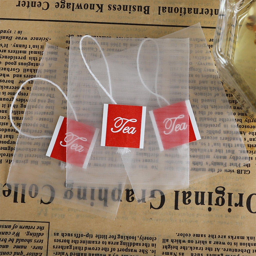 Empty Nylon Pyramid Tea Bag with Customized Tag with brand name and logo