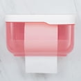 thumbnail image 2 of Caja de pañuelos de baño 2 en 1, soporte para teléfono y tableta, sin perforaciones, moderna, sólida, A++ Rosa S, 2 of 9