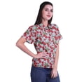 thumbnail image 3 of Moomaya Printed Half Sleeve Shirt For Women Button Down Collar Casual Top, 3 of 6