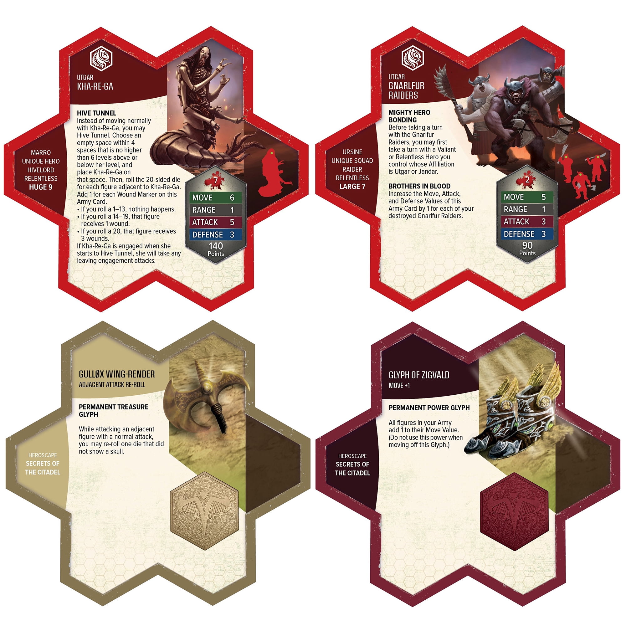 Renegade Games: Heroscape: Might of the New Alliance Army Expansion -4 Miniatures, 2 Army Cards, 2 Glyphs & Cards, Secrets of the Citadel, Battle Game