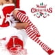 thumbnail image 2 of Medias Rayas Rojas y Blancas 2 Pares Medias Elfo Niña Mujer Duende Navidad Leotardos Calcetines Mujer Altos Juegos de Rol, Reuniones Familiares, Celebraciones Navideñas, 2 of 5