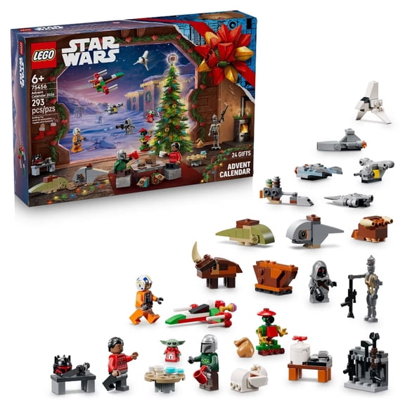 LEGO Star Wars Advent Calendar 2026 - Christmas Advent Calendar for Kids, Ages 6 - Family Holiday Activity - Includes Festive Star Wars Minifigures - 75456