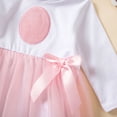 thumbnail image 6 of kpoplk Newborn Baby Girl Easter Outfit Long Sleeve Romper Hoodie Bodysuit Suspender Skirt Set Cute Baby Girl Spring Clothes Size 3-6 Months,White, 6 of 9