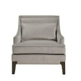 thumbnail image 3 of Martha Stewart Anna 32.5" Fabric and Solid Wood Arm Accent Chair in Gray/Coffee, 3 of 5