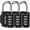 Black, variant on 1 Pack Combination Lock for Locker 4 Digit Outdoor Waterproof Padlock for School, Gym, Sports, Fence, Toolbox, Gate, Case, Outdoor, Hasp Storage, Cabinets (Sky Blue)