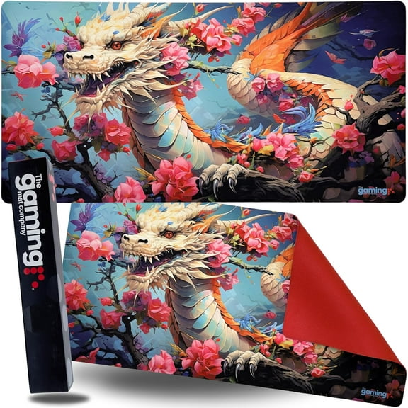 The Gaming Mat Company Flower Dragon Single Player TCG Gaming mat