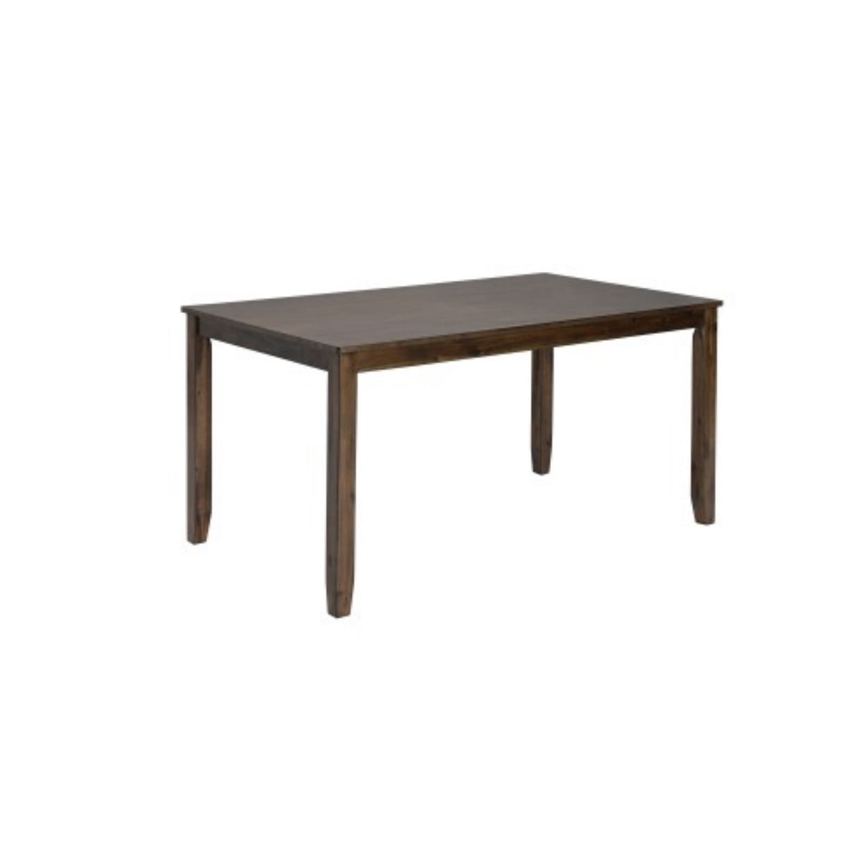 45.5" Rectangular Wood Dining Table for 4, Modern Farmhouse Kitchen Table, Solid Wood Legs, MDF & Birch Veneer Dining Desk for Small Spaces, Walnut