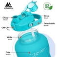 thumbnail image 2 of GEDUX 128 oz Motivational Water Bottle with Time Marker, Leakproof Wide Mouth Water Bottle, BPA-Free 2-in-1 Lid with Straw & Spout for Gym Camping, 2 of 6