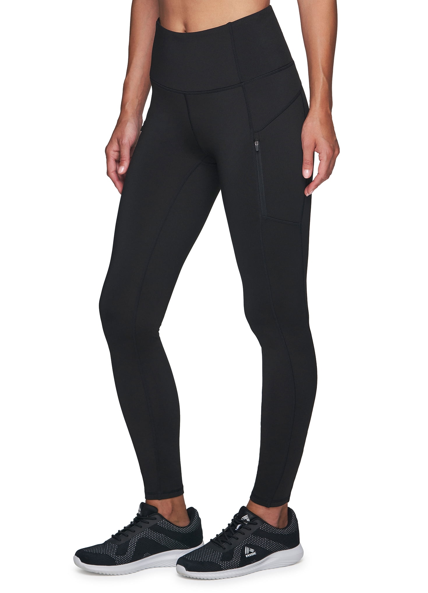 RBX Active Women's Full Length Fleece Lined Legging with Zipper Pockets