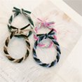 thumbnail image 4 of Estilo Simple y Fresco Chica Contraste Color Twist Hair Loop Dulce y Lindo Nudo Alto Elástico Cuerda para el Cabello Accesorios para el Cabello para Mujeres, 4 of 6