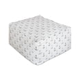 thumbnail image 1 of Anchor Rectangle Pouf, Monochrome with Little Hearts Hipster Hand Drawn Tattoo Art Style Retro, Under Desk Foot Stool for Living Room Office Ottoman with Cover, 25", Black White, by Ambesonne, 1 of 4