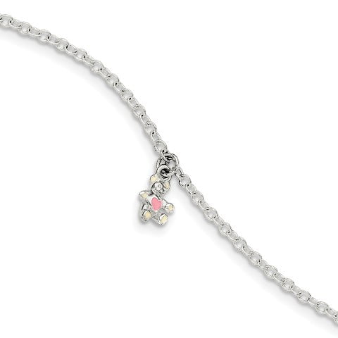 6 inches ~ from Roy Rose Jewelry 14k White Gold Semi-Solid Anchor Link ID Bracelet ~ length