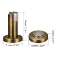 thumbnail image 2 of Uxcell Soporte Magnético para Puerta de Aleación de Zinc, Acabado en Latón, Paquete de 2, 2 of 3