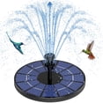 thumbnail image 1 of AISITIN Bomba de fuente solar de 3,5 W, batería integrada de 1500 mAh, fuente solar para baño de pájaros con 6 boquillas, bomba de fuente de agua flotante solar para baño de pájaros, pecera, estanque,, 1 of 1