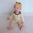 thumbnail image 3 of Vedolay Boys Fall Pants Set Boys Pants Sets Pullover Long Sleeve Top & Pants Set Fall Outfit,Yellow 0-6 Months, 3 of 4