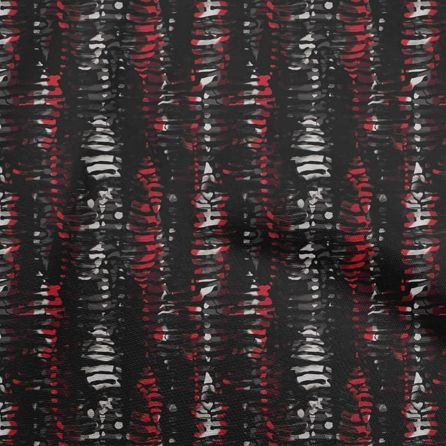 oneOone Cotton Flex Red Fabric Abstracts Fabric For Sewing Printed Craft Fabric By The Yard 40 Inch Wide