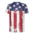 thumbnail image 5 of UVEASISHA Men's Fashion Summer T Shirts USA Flag Printed Short Sleeve Round Neck T-Shirt Novelty Graphic Hip Hop Street Tops Hot Pink XXXXL, 5 of 5