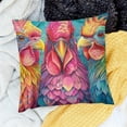 thumbnail image 2 of BANET  Funny Chickens Throw Pillow Covers , Watercolor Rooster Decorative Cushion Cases Rustic Hippy Animal Family Modern Decor for Couch Bed Car Patio Bench Sofa Pillowcase 22x22in, 2 of 5