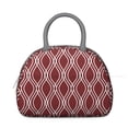thumbnail image 3 of Geometric Plaid Lunch Tote – Abstract and Moroccan-Inspired Checkered Pattern, Insulated and Reusable Lunch Box with Fashionable Flair, 3 of 6