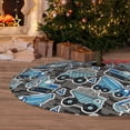 thumbnail image 6 of Rateoe Blue Excavator Print Christmas Tree Skirt 48" for Xmas Holiday New Year Party Circle Tree Mat Ornaments Decoration, 6 of 7