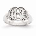 thumbnail image 1 of Solid 925 Sterling Silver Monogram Signet Ring Band Size 9, 1 of 4