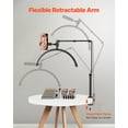 thumbnail image 6 of Nail Desk Light 20 W Clip on Half Moon Lash Light with Phone Holder Arched LED, 6 of 7