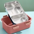 thumbnail image 4 of Boîte à Lunch Compartimentée en Acier Inoxydable avec Couche d'Isolation, Récipient Étanche pour Bureau, École et Repas de Voyage, 4 of 6