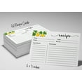 thumbnail image 6 of Inkdotpot Recipe Card 6x4 inch Single-Sided Recipe Design Cards White Tropical Lime Recipe Cards Wedding-Bridal Shower-Baby Shower- Pack of 50, 6 of 6