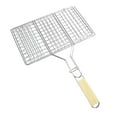 thumbnail image 4 of Cesta para parrilla de barbacoa Accesorios portátiles para parrilla a prueba de herrumbre Cesta para asar pescado 47cmx34cmx20cm, 4 of 8