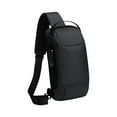 thumbnail image 2 of Bolsa de pecho para hombre Yinane Mochila pequeña impermeable con carga USB negro, 2 of 7