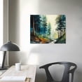 thumbnail image 3 of COMIO Watercolor Forest Poster Green Trees Wall Art Landscape Mountain Canvas Poster Nature Serenity Watercolor Landscape Modern Botanical Wall Art Aesthetic Room Gallery For Bedroom, 3 of 4