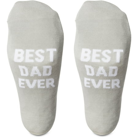 Pavilion - Best Dad Ever - Gray Mens Cotton Blend (Best Fuzzy Socks Ever)