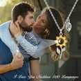thumbnail image 5 of TINGN Initial Charm Gold I Love You Necklace 100 Languages Projection Necklace, 5 of 5