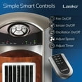 thumbnail image 5 of Lasko 42" Wind Curve Tower Fan with Nighttime Setting, Timer and Remote, Gray/Brown, T42954, 5 of 12