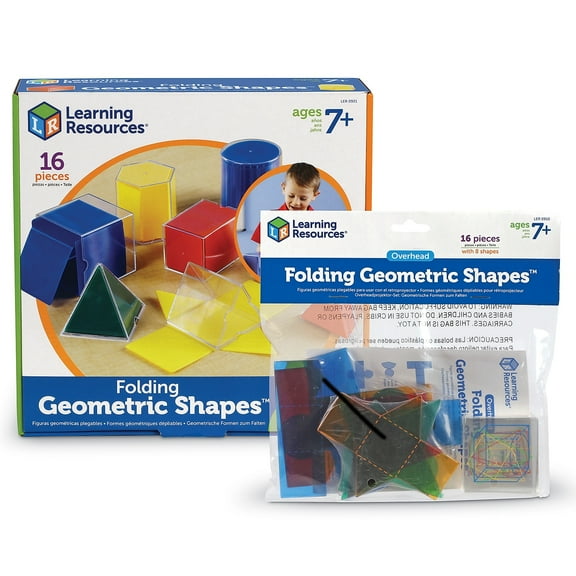 Learning Resources Folding Geometric Shapes, Math Manipulatives, Ages 7
